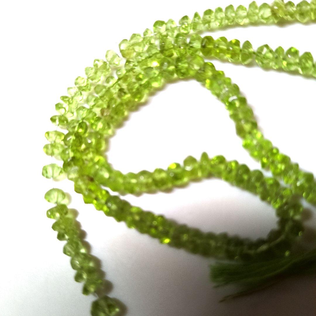 ●いくらです●（666）ペリドットファセットカット　2連　42㌢　…他