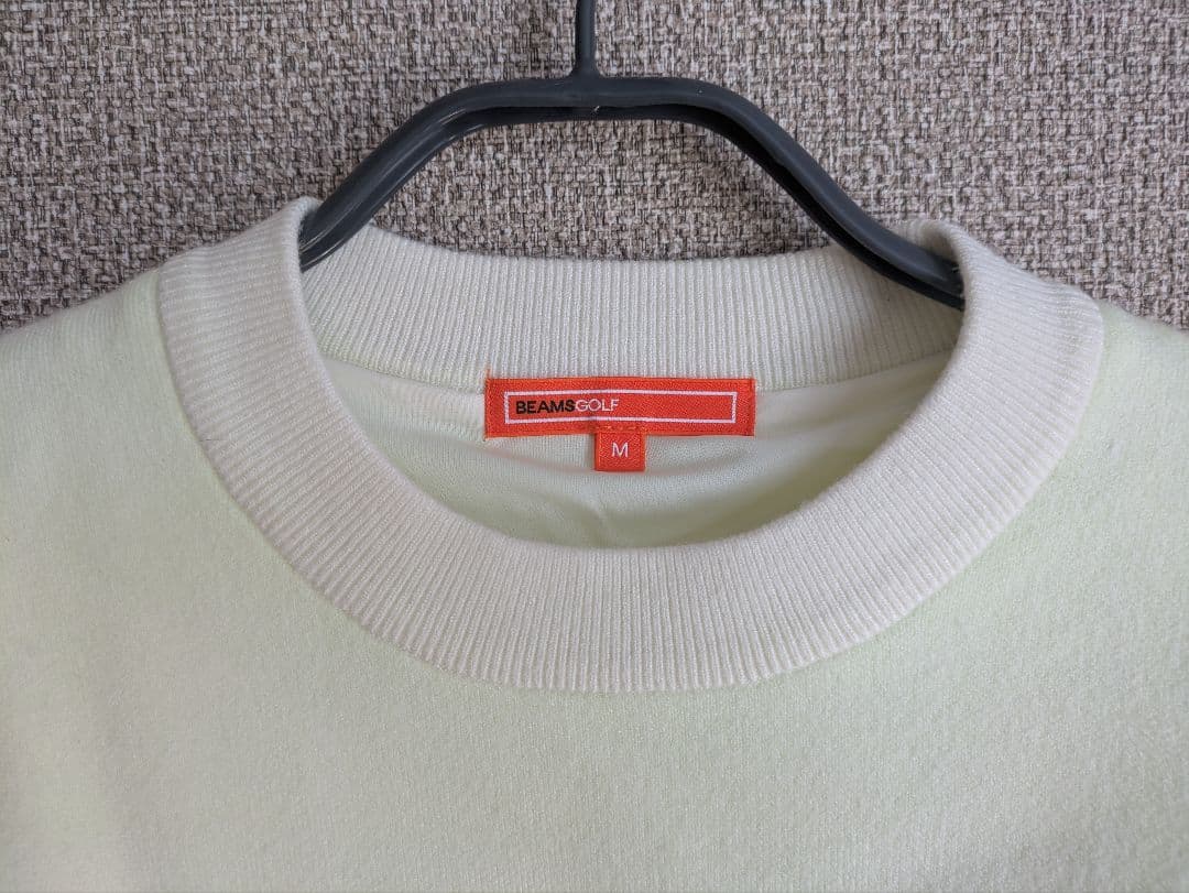 BEAMS GOLF セーター Mサイズ ホワイト/イエロー