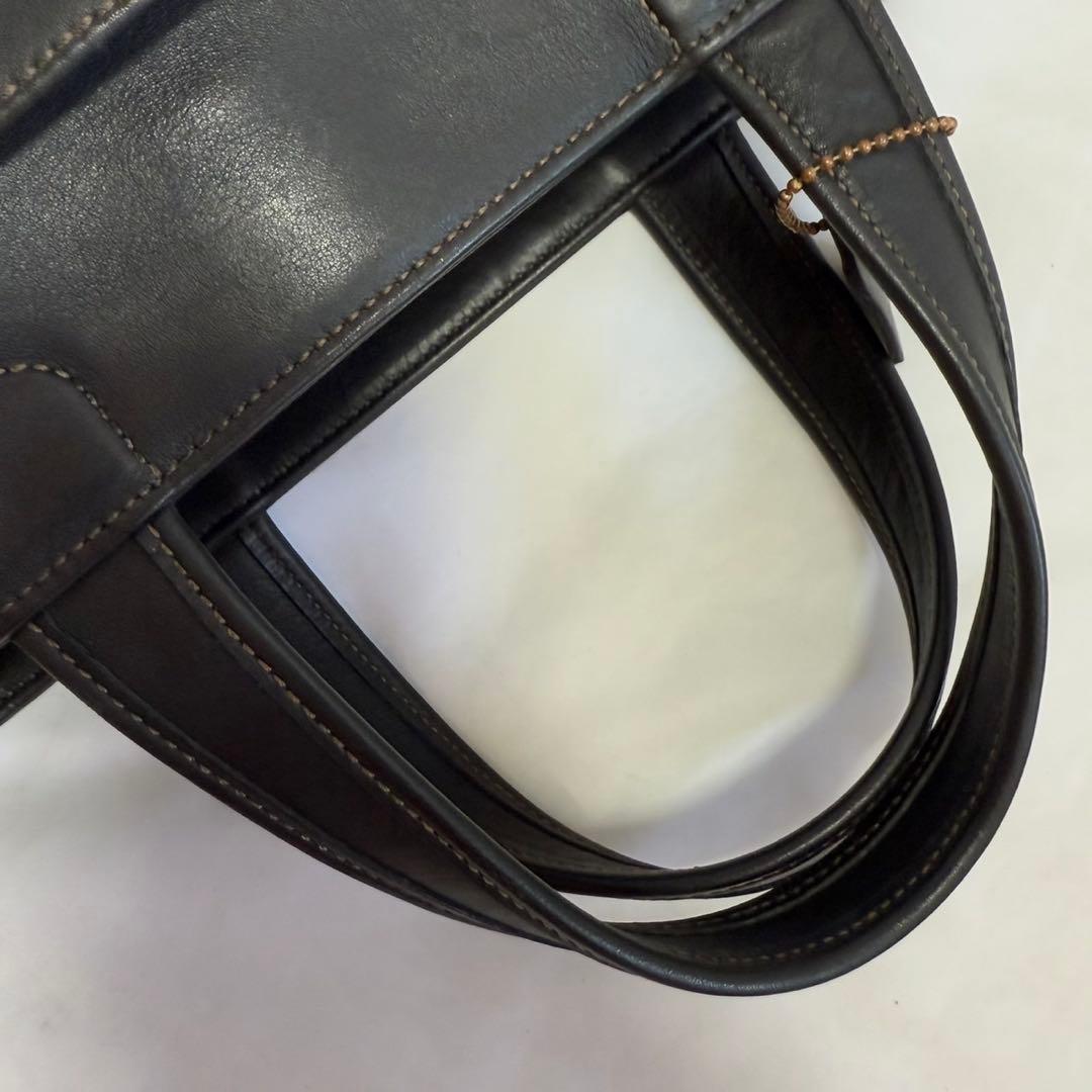 【極美品】オールドコーチ 9303 ハンドバッグ レザー 手提げ 黒 チャーム