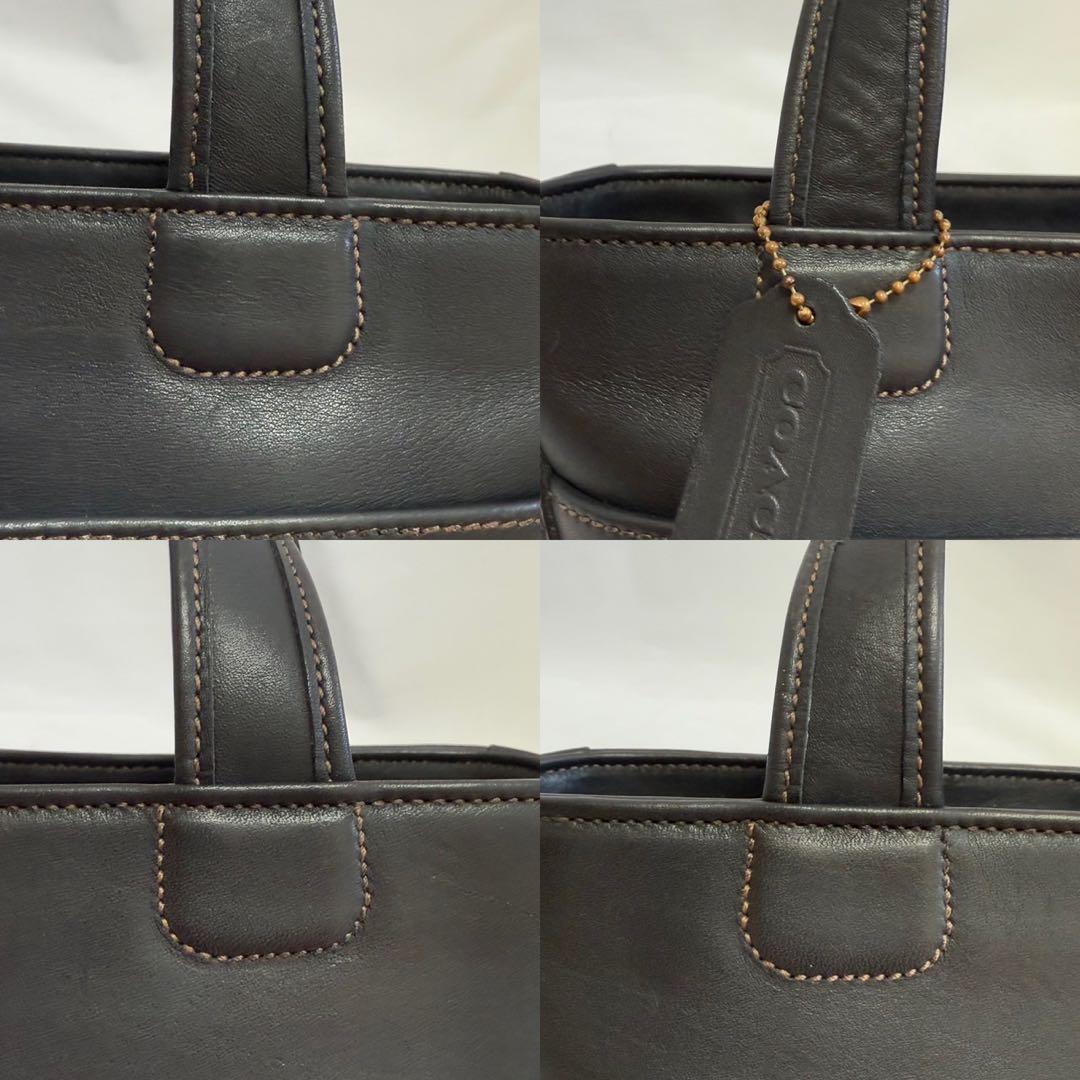 【極美品】オールドコーチ 9303 ハンドバッグ レザー 手提げ 黒 チャーム