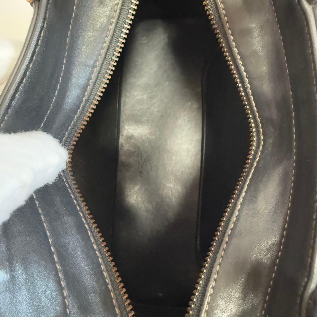 【極美品】オールドコーチ 9303 ハンドバッグ レザー 手提げ 黒 チャーム