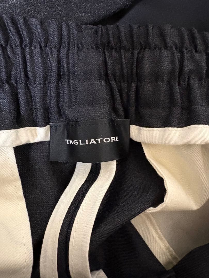 TAGLIATORE タリアトーレ1プリーツウールリラックスパンツ48 グレー