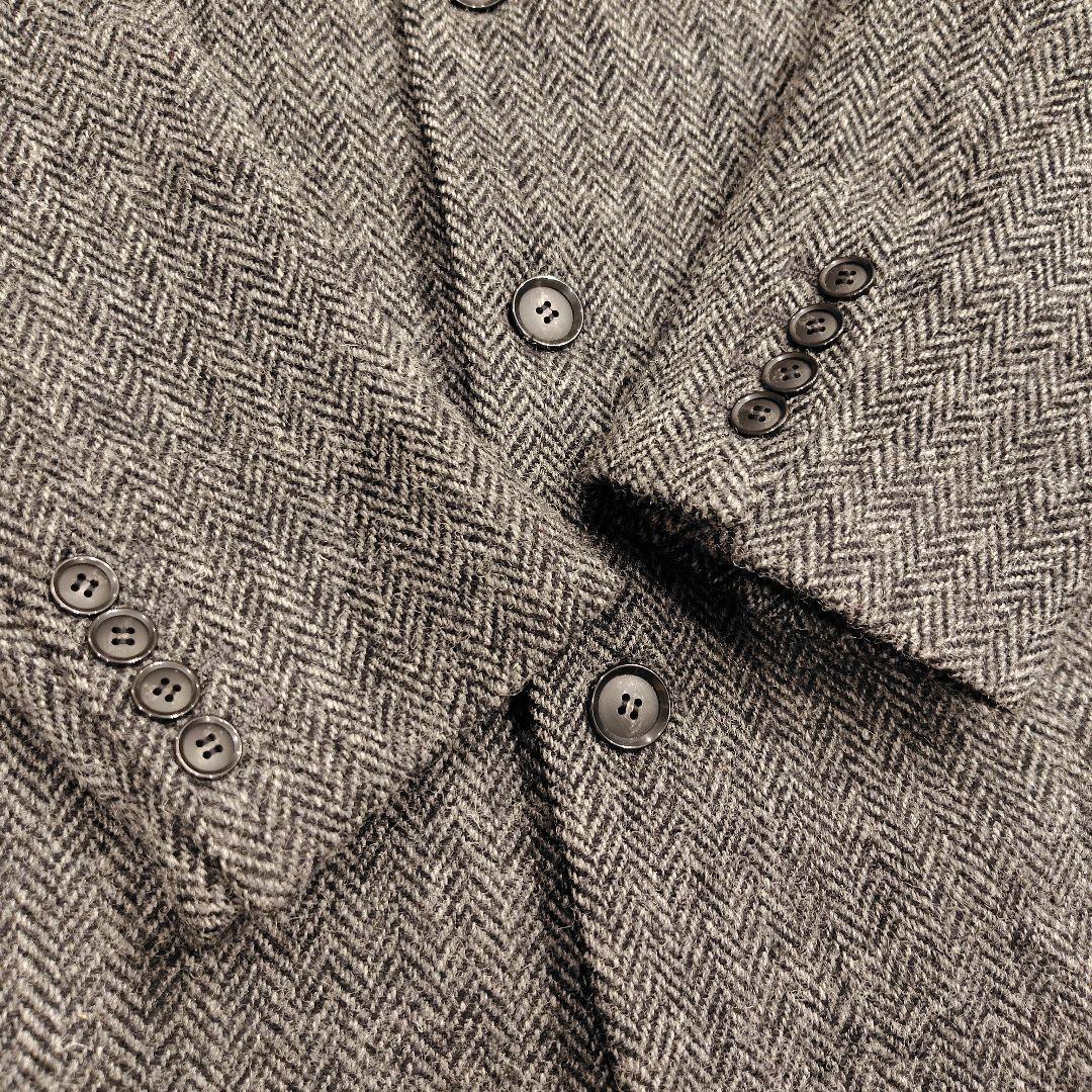 u*f様 ROSSO×HarrisTweed メンズ ヘリンボーンウールコート