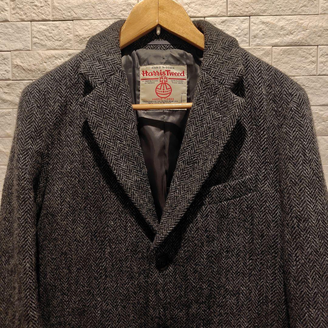 u*f様 ROSSO×HarrisTweed メンズ ヘリンボーンウールコート