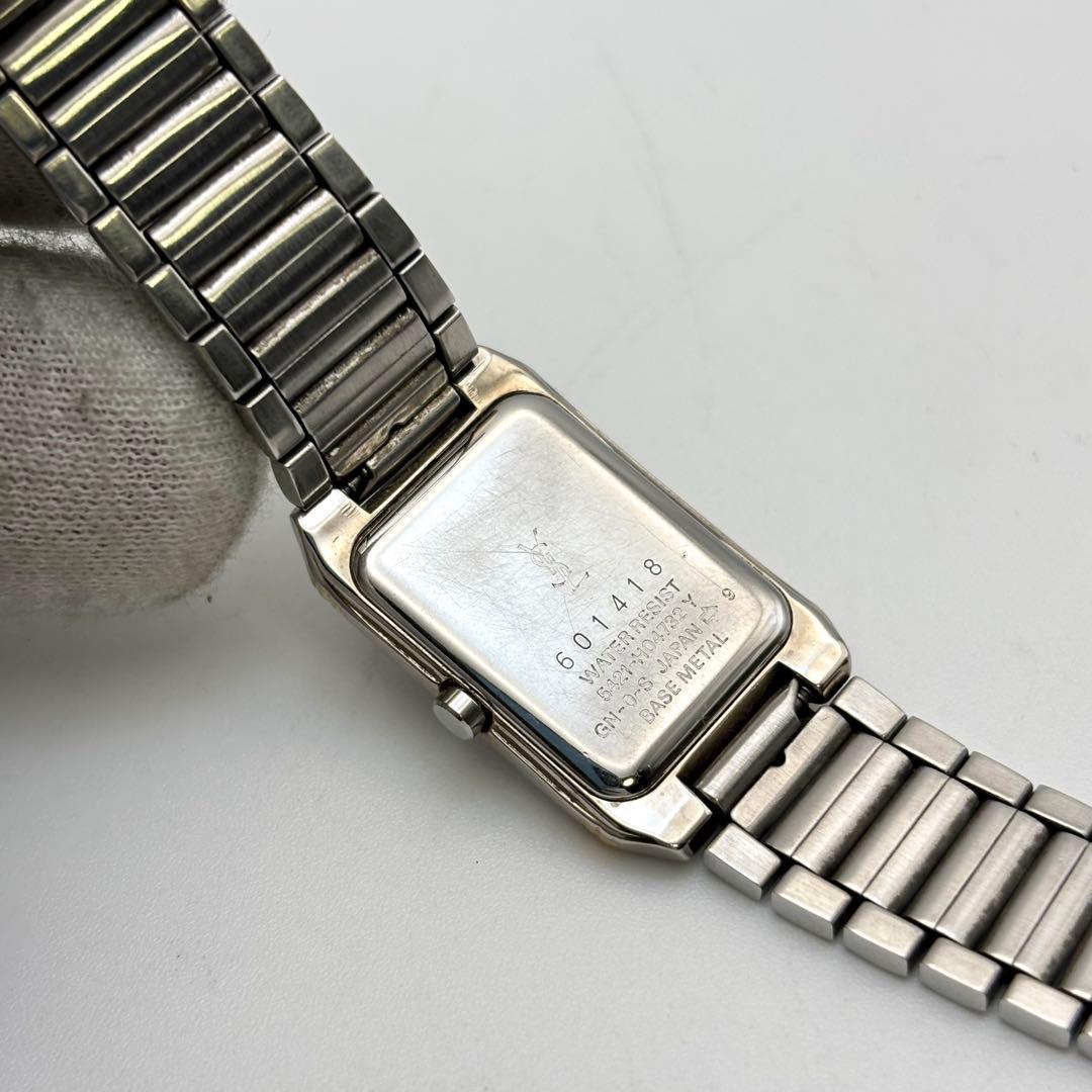 イヴサンローラン YSL ロゴ クオーツ 腕時計 レクタンギュラー コンビ