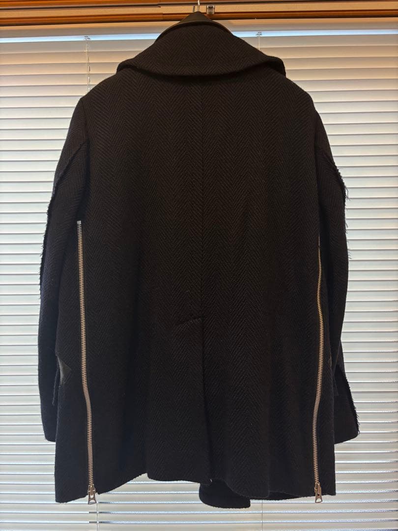 sacai レザーライダースドッキングコート サイズ1 サカイ
