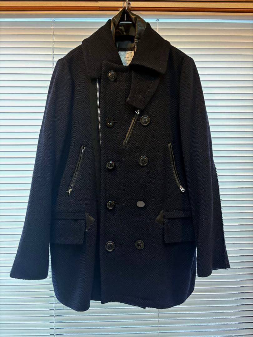 sacai レザーライダースドッキングコート サイズ1 サカイ