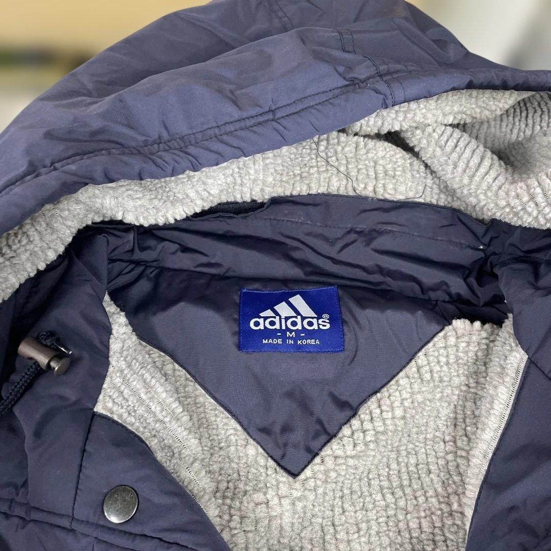 adidas アディダス ベンチコート フード付き Mサイズ ネイビー 小物格安