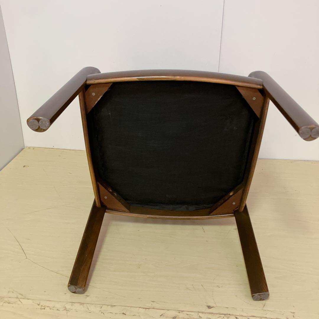 karimoku カリモク家具　アームチェア　座面レザー　ダイニングチェア　②