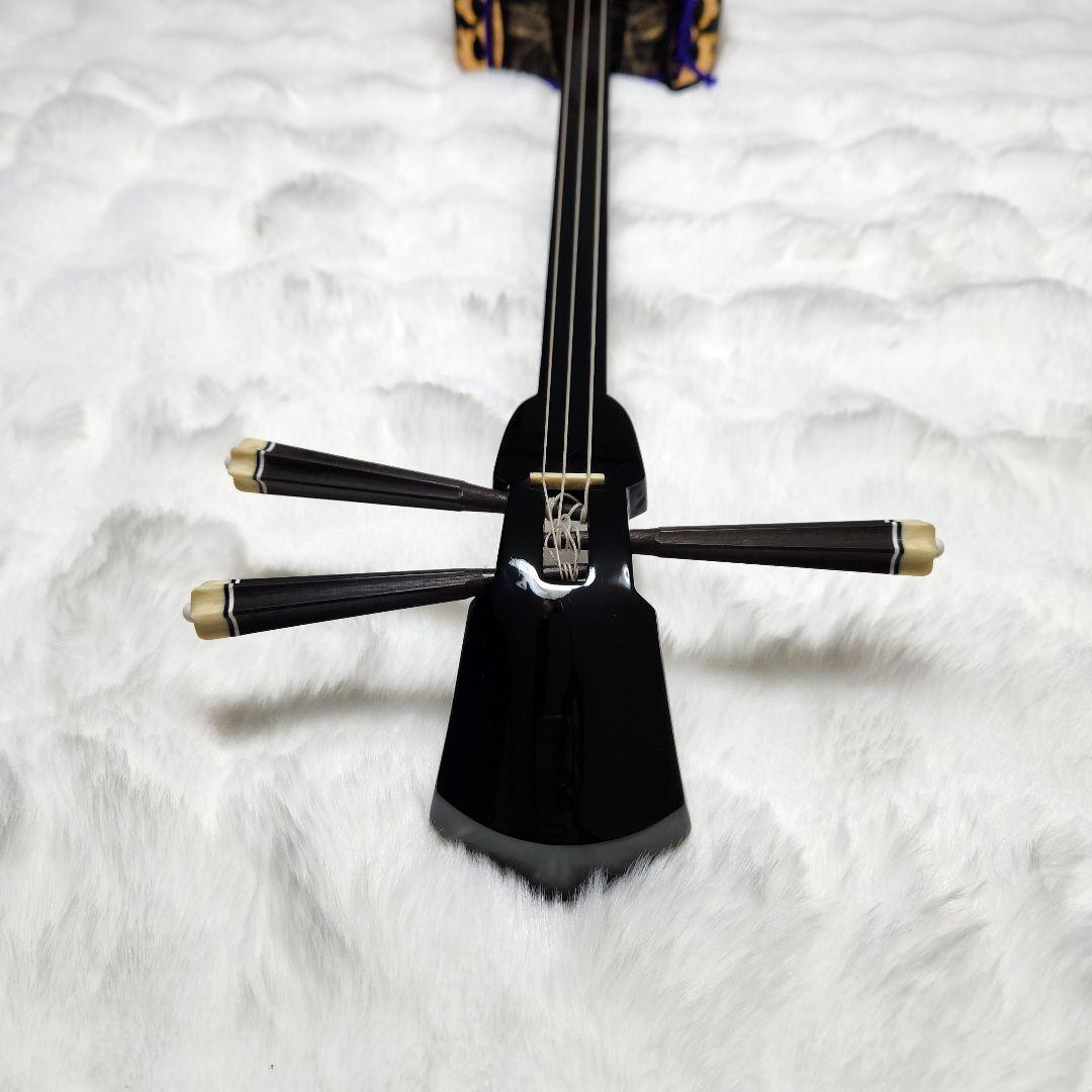 【美品】沖縄三線　守礼印　本蛇革　教本 バチ ムデ 弦 ケース　セット お得