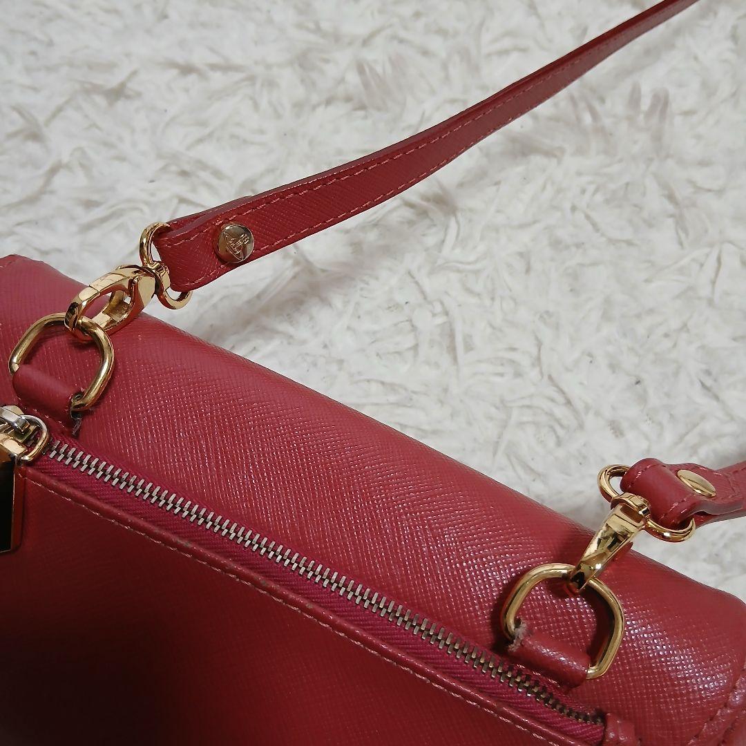 【Vivienne Westwood】オールレザー　ミニショルダーバッグ　レッド