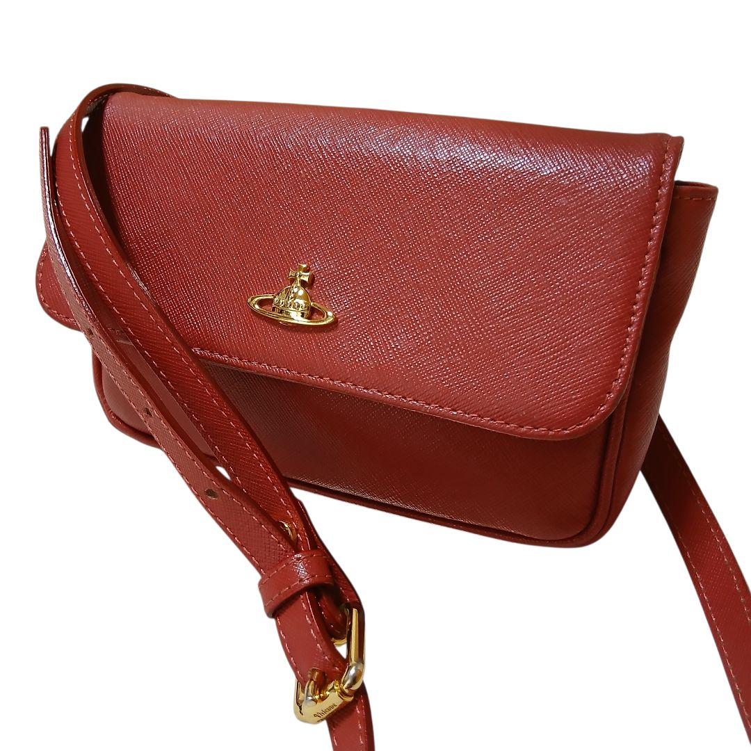 【Vivienne Westwood】オールレザー　ミニショルダーバッグ　レッド