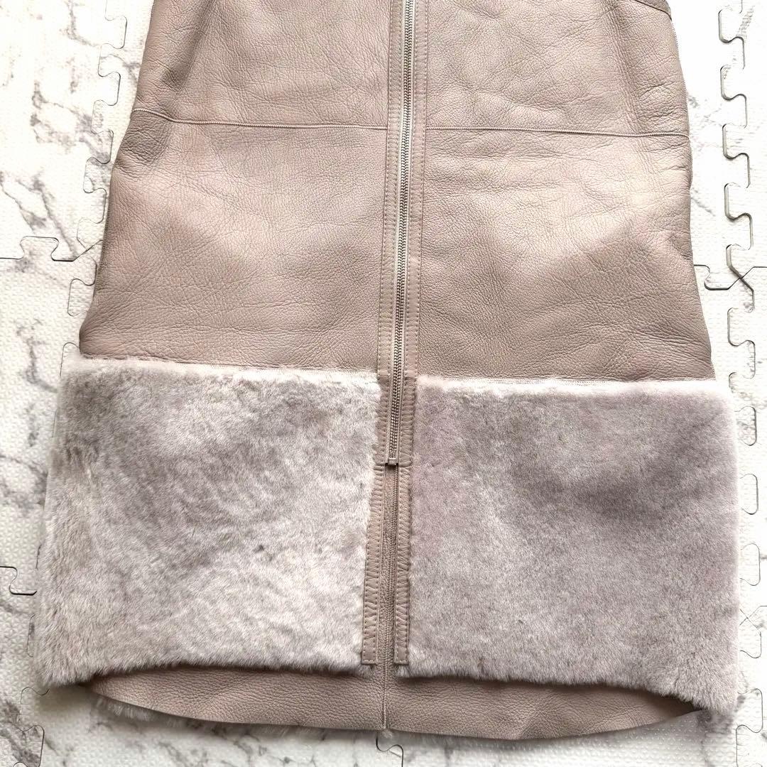 美品✨Zela'l 元町ゼラール リバーシブル ムートン ジレ フォックスファー