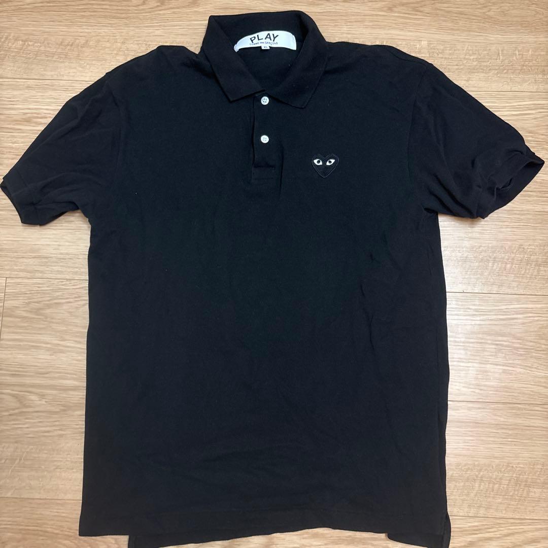 PLAY COMME des GARÇONS ブラックポロシャツ XL