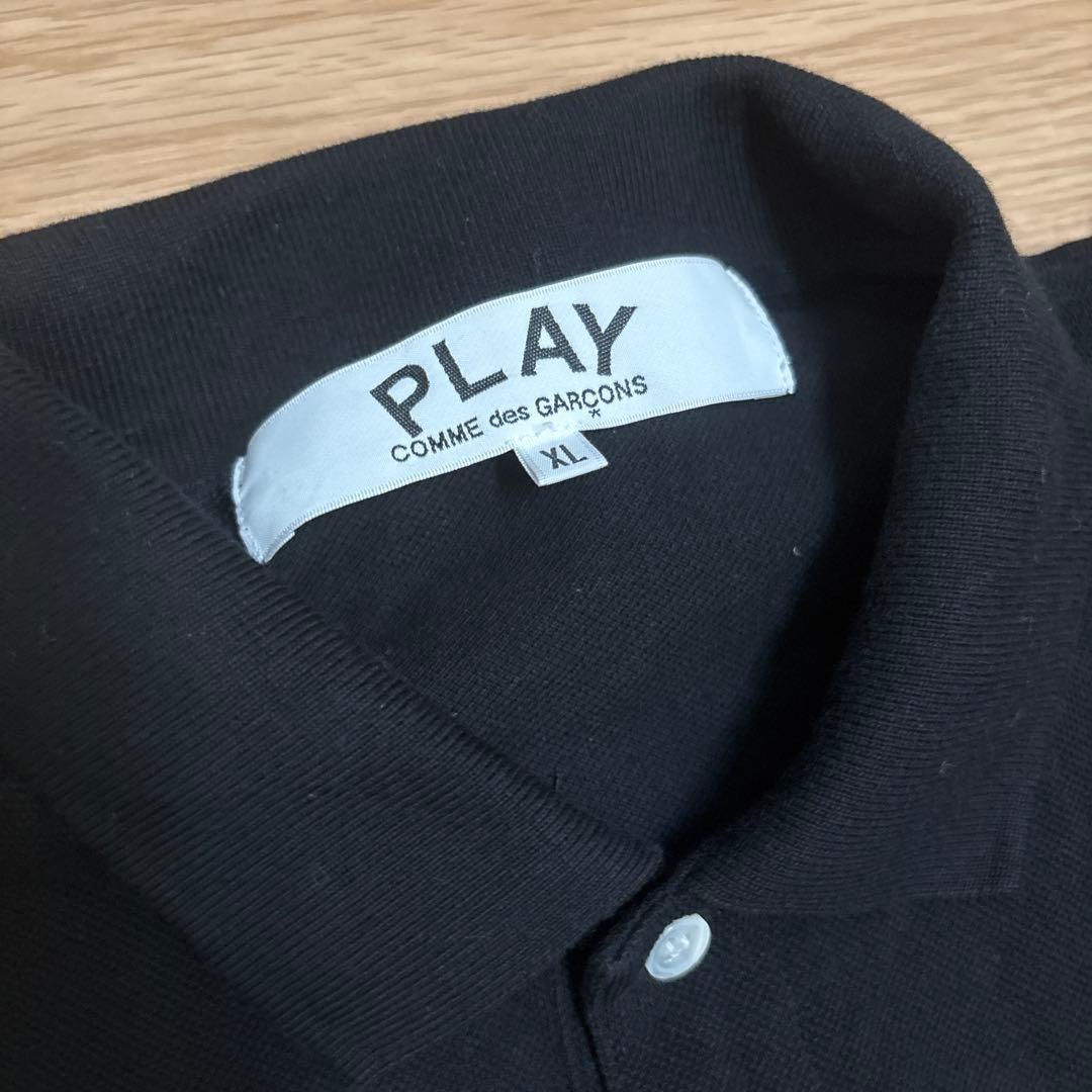 PLAY COMME des GARÇONS ブラックポロシャツ XL