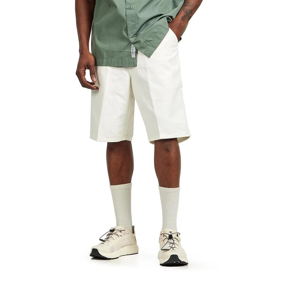 カーハートWIP シングルニーショーツ W34 白 ショートパンツ
