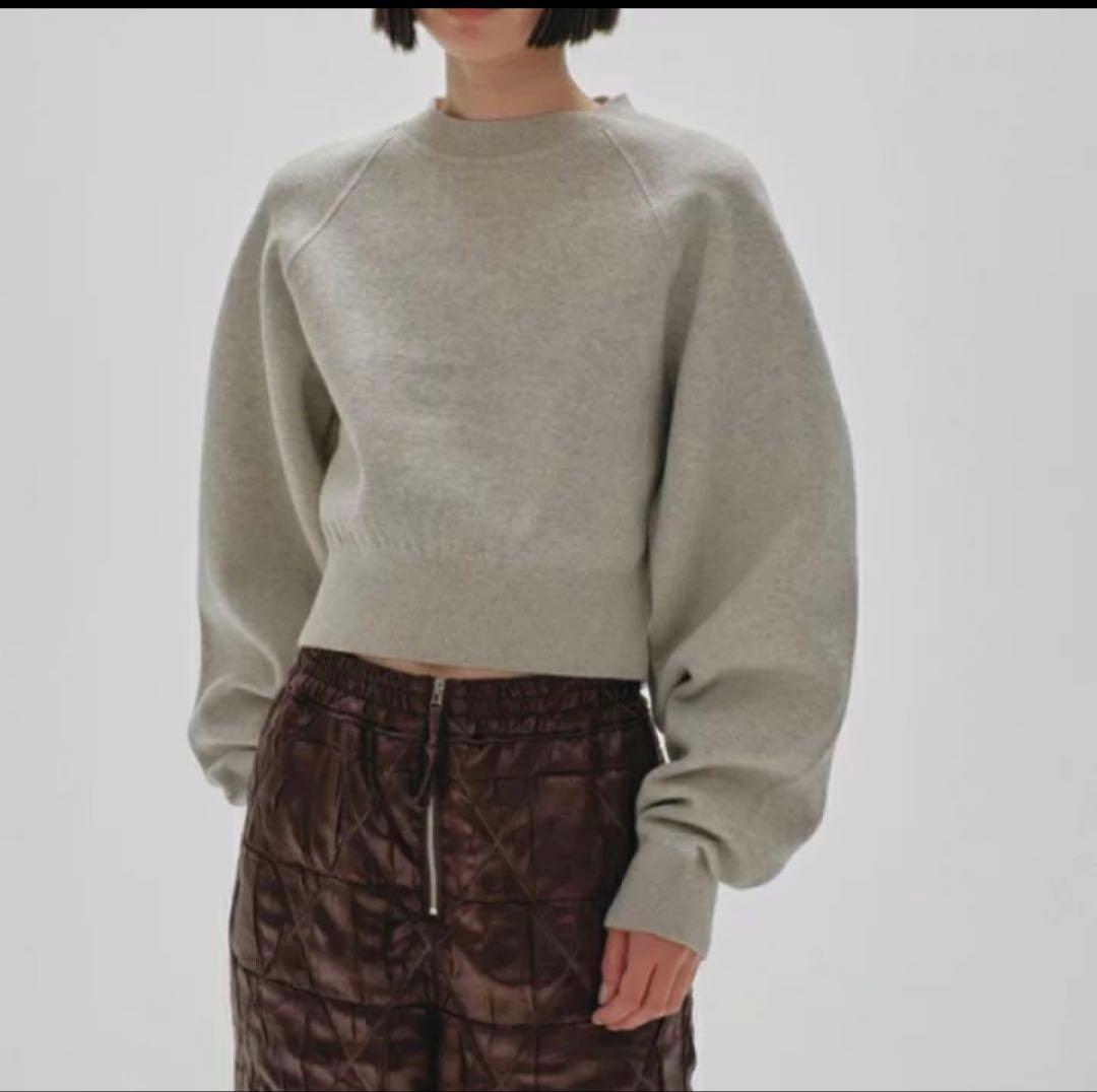 TODAYFUL クロップドニット　グレー