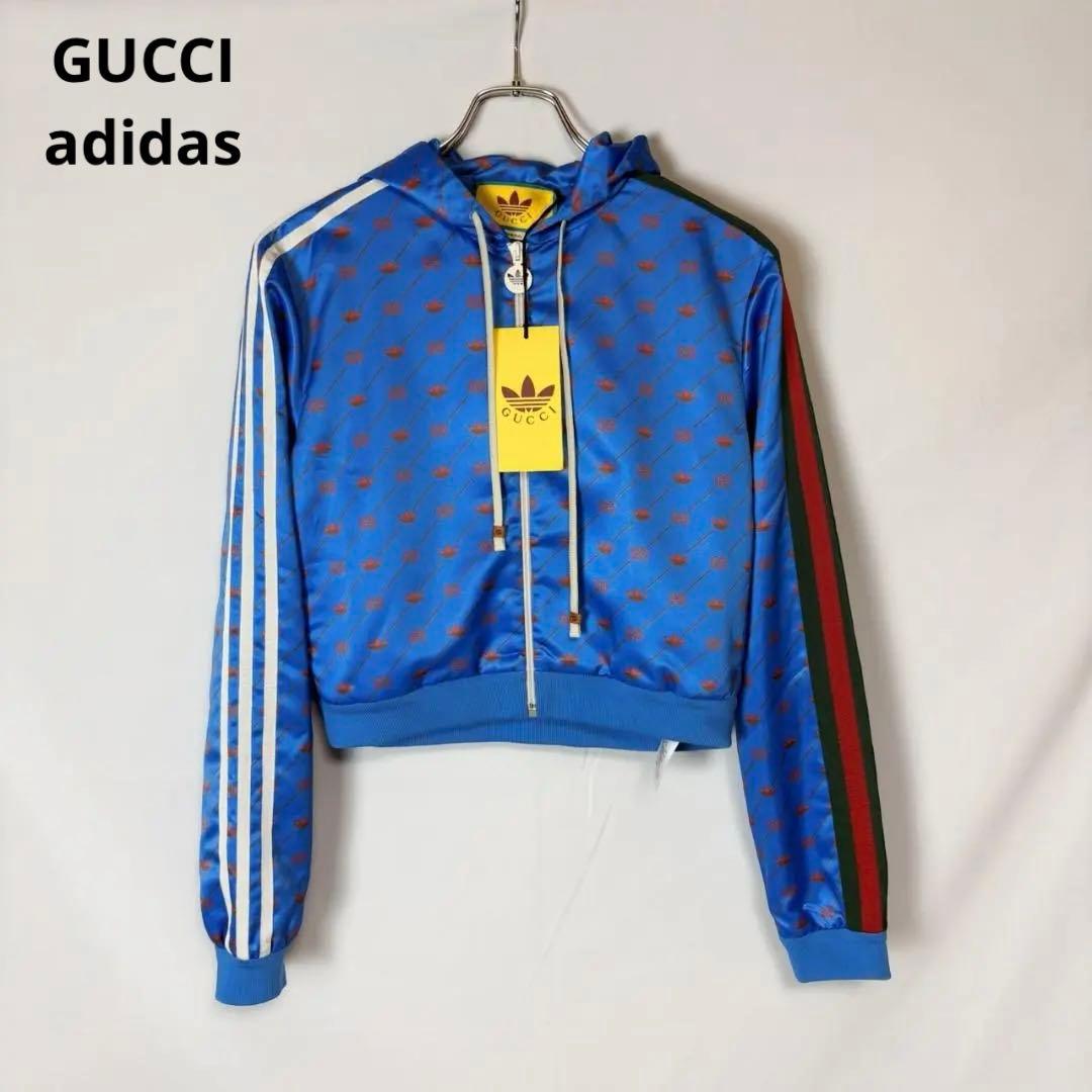 GUCCI adidas GG柄 トレフォイル ショート フード ブルゾン S