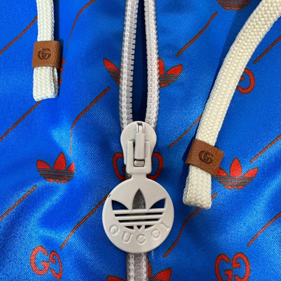 GUCCI adidas GG柄 トレフォイル ショート フード ブルゾン S