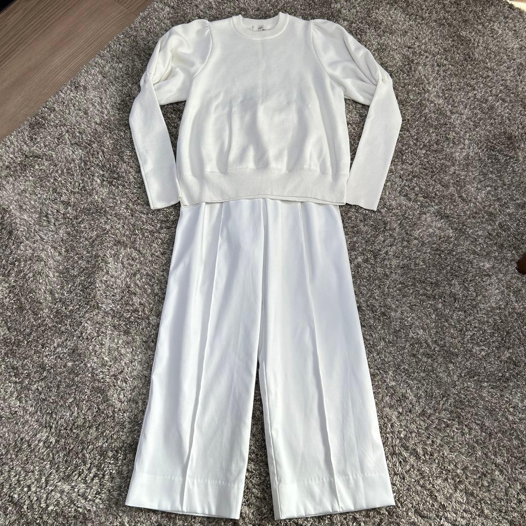 専用　yori ウィンターサテンワイドパンツ　34