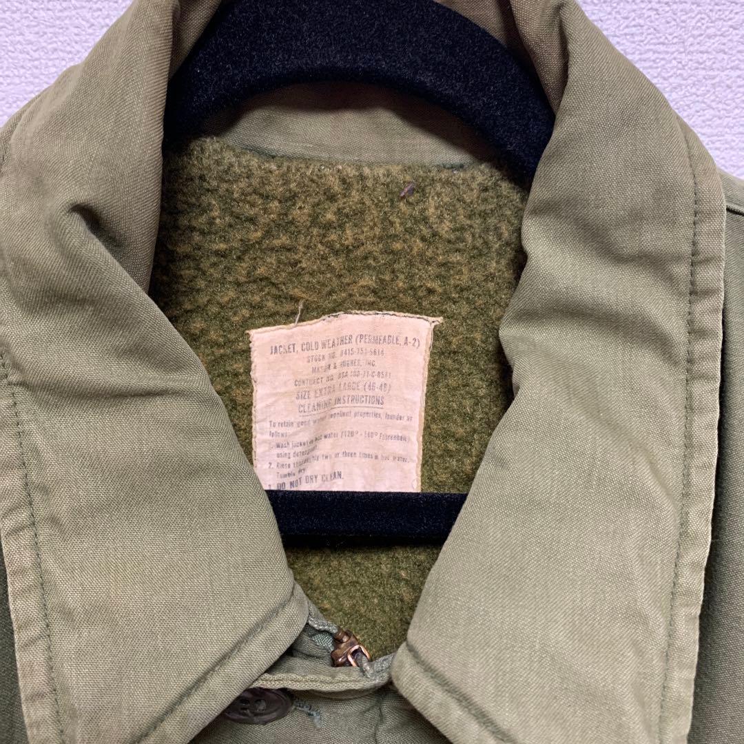 US.NAVY 70's A-2 デッキジャケット ステンシル　XL