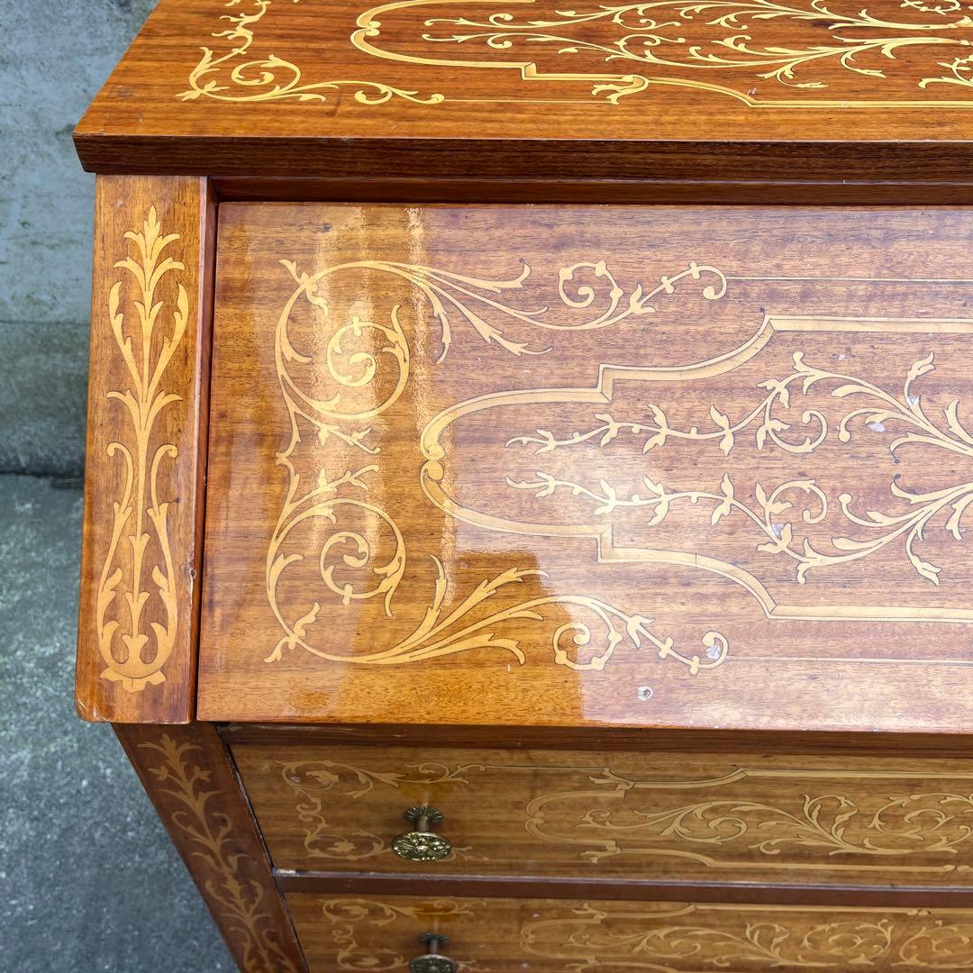 H*O様 【難あり】イタリア象嵌　レトロ ライティングビューロー デスク アンテ