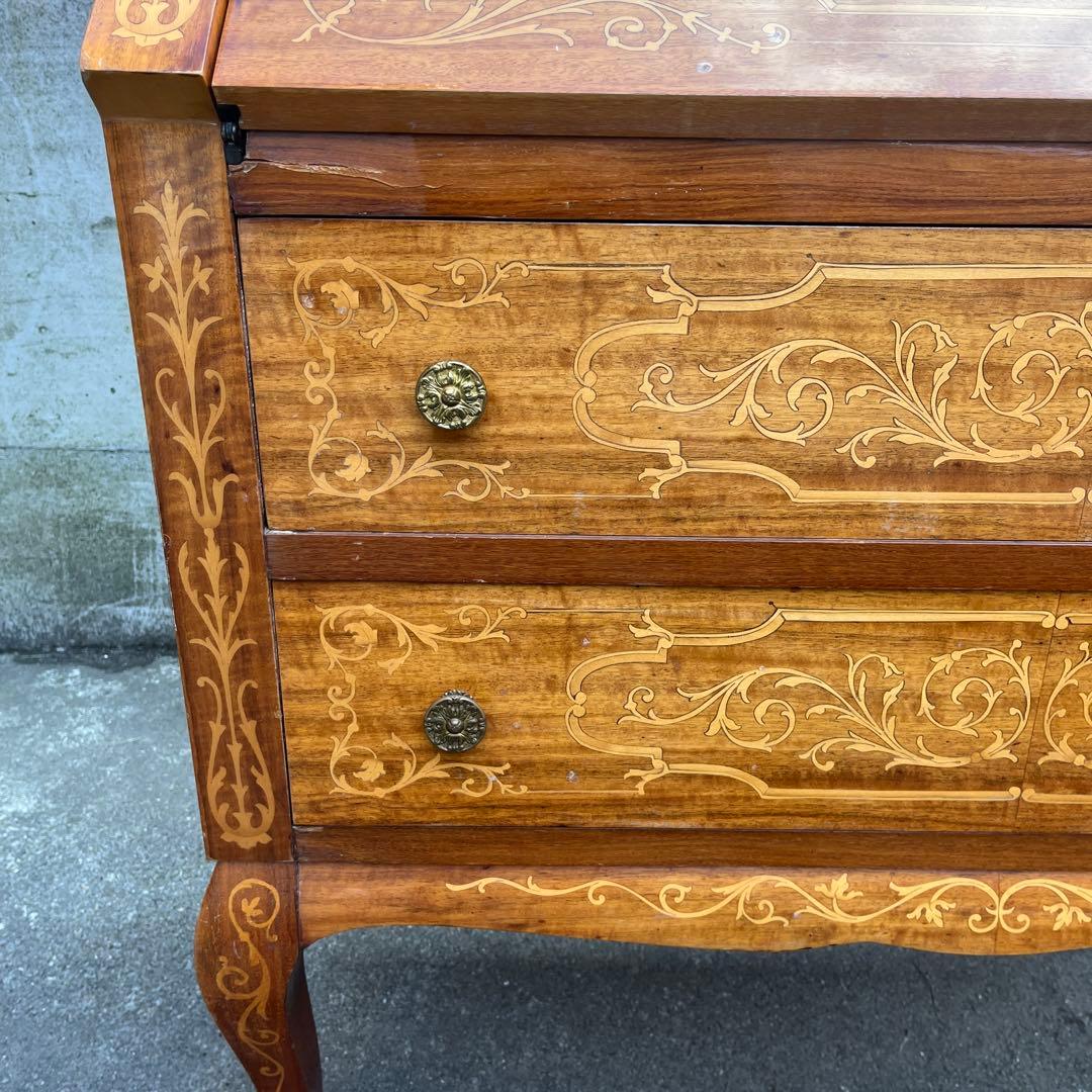 H*O様 【難あり】イタリア象嵌　レトロ ライティングビューロー デスク アンテ