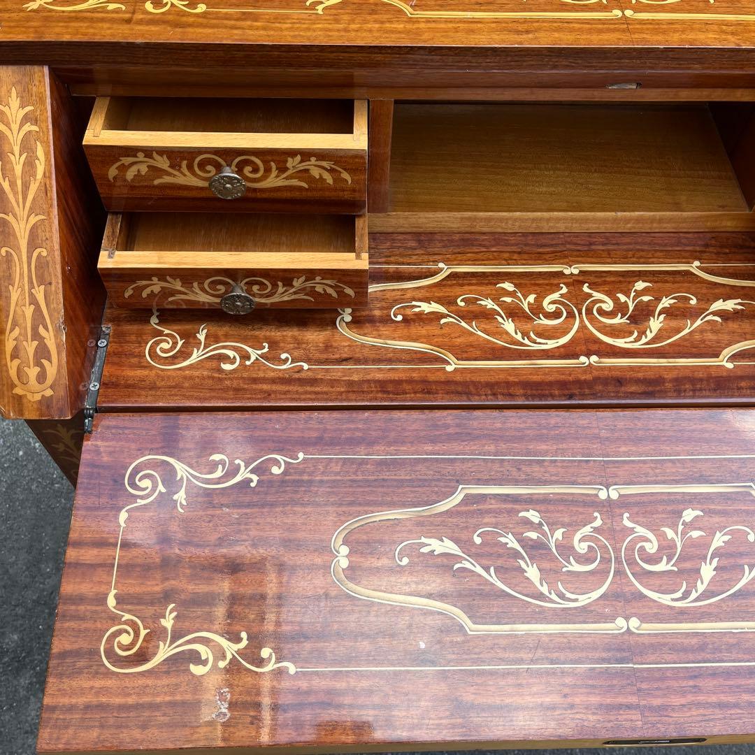 H*O様 【難あり】イタリア象嵌　レトロ ライティングビューロー デスク アンテ