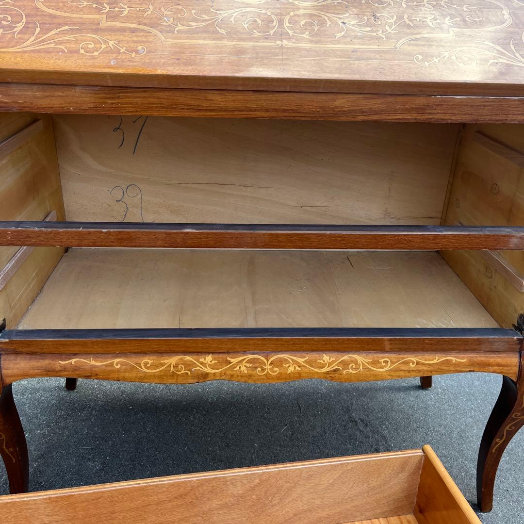 H*O様 【難あり】イタリア象嵌　レトロ ライティングビューロー デスク アンテ