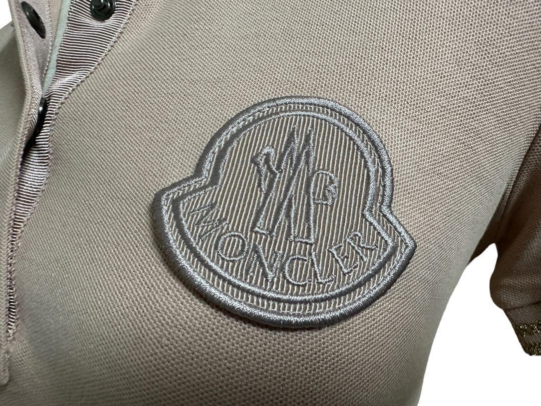 モンクレール ロゴ ポロシャツ ピンクベージュ XS 新品未使用