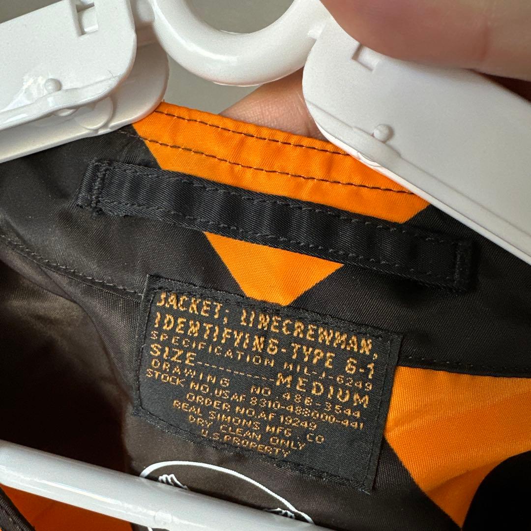 MサイズG-1 ラインクルーマンジャケット オレンジsimons
