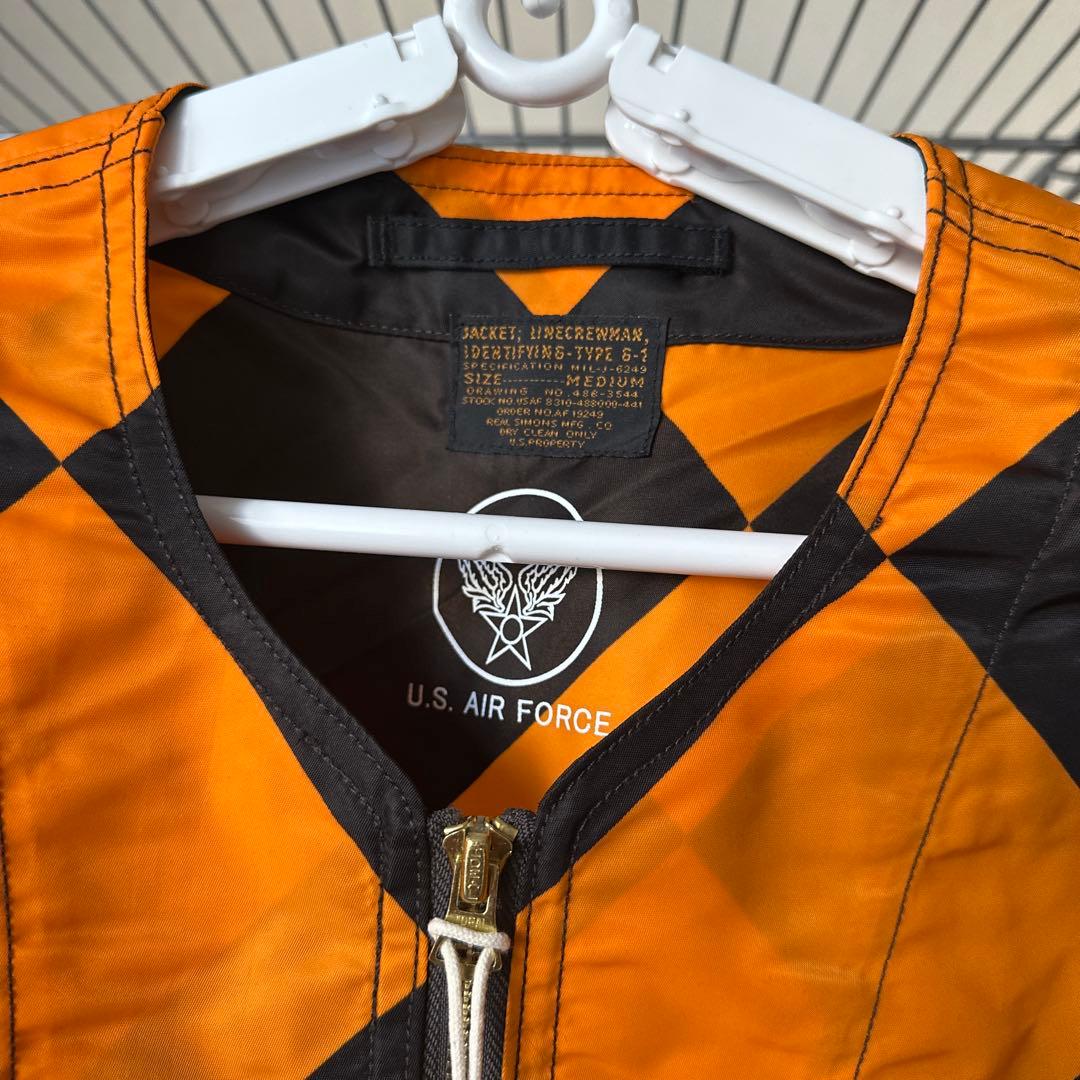 MサイズG-1 ラインクルーマンジャケット オレンジsimons