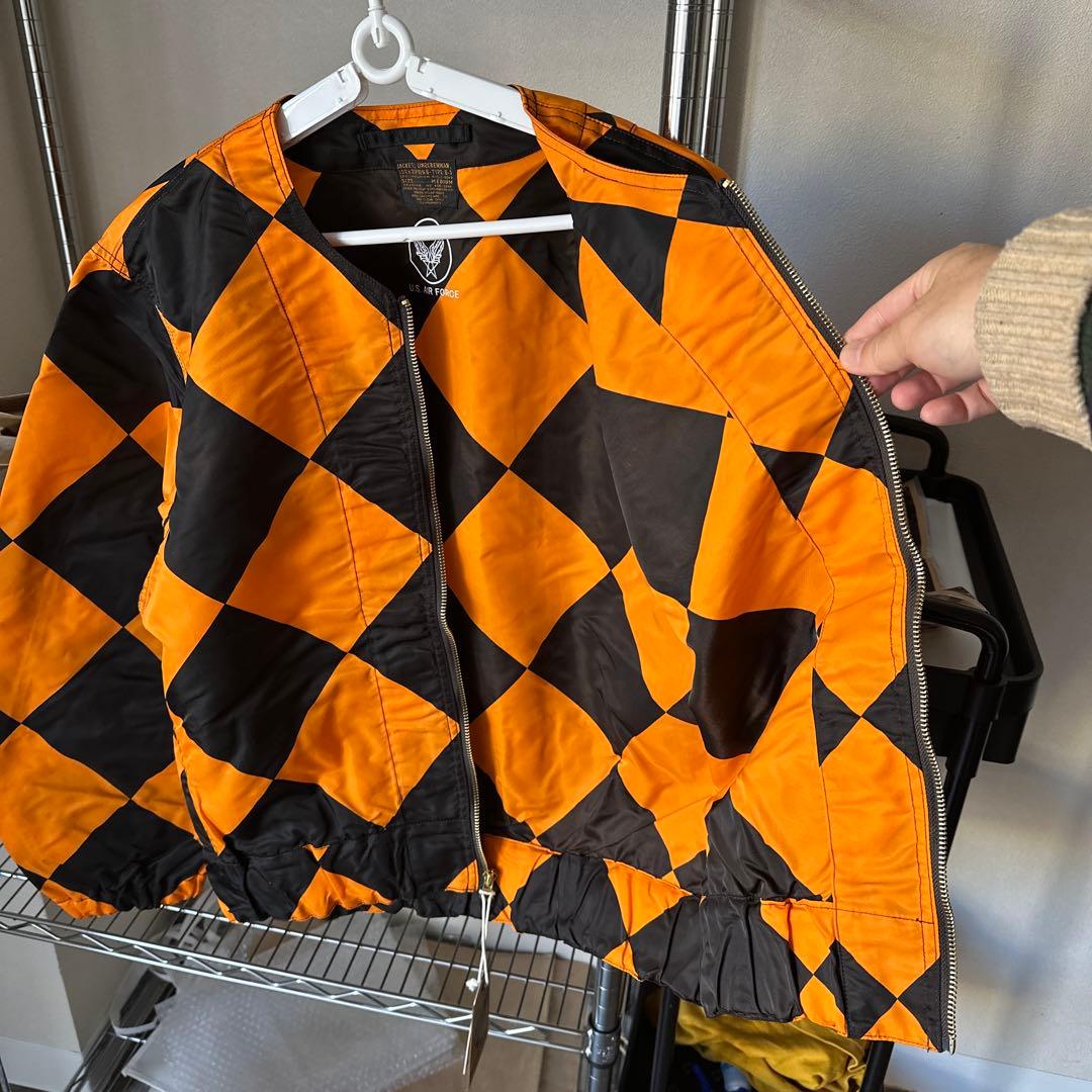 MサイズG-1 ラインクルーマンジャケット オレンジsimons