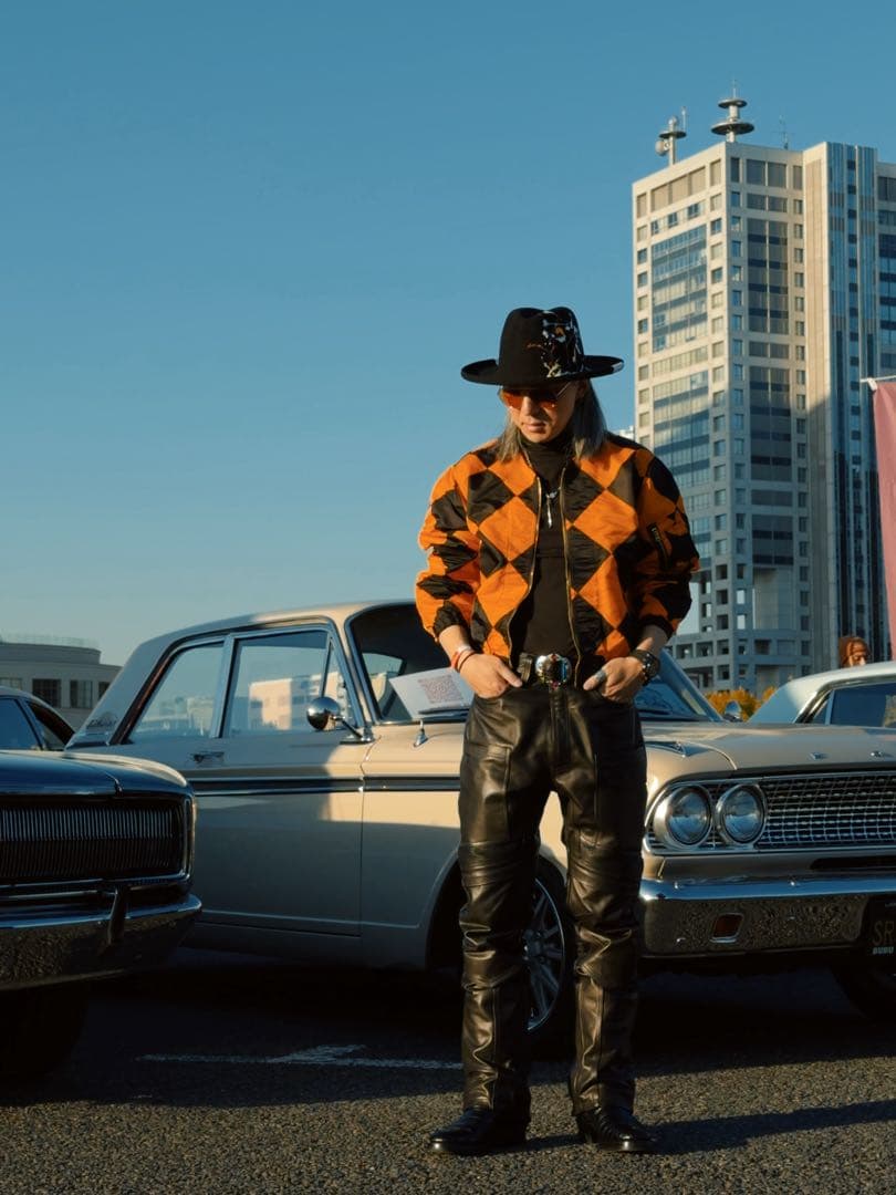 MサイズG-1 ラインクルーマンジャケット オレンジsimons