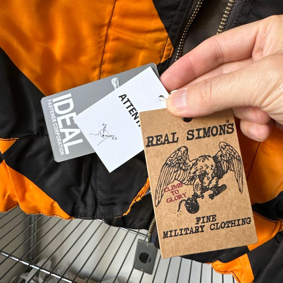MサイズG-1 ラインクルーマンジャケット オレンジsimons