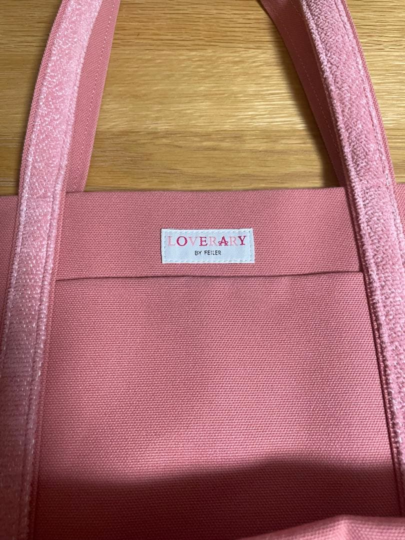 フェイラー　FEILER オールドテディワッペントートバッグ　Lサイズ ピンク