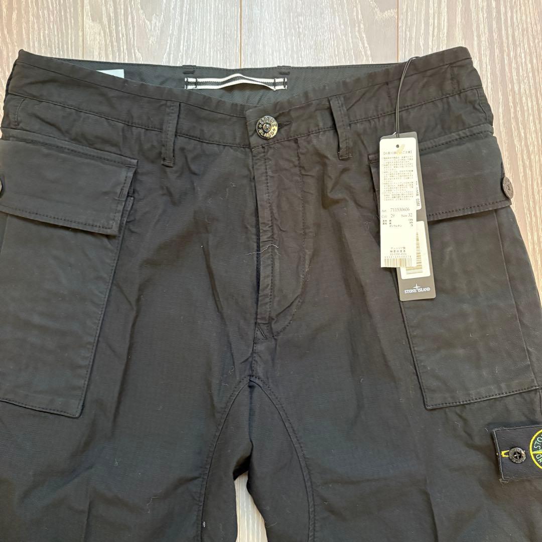 【未使用】ストーンアイランド リップストップ パンツ メンズ ブラック 32
