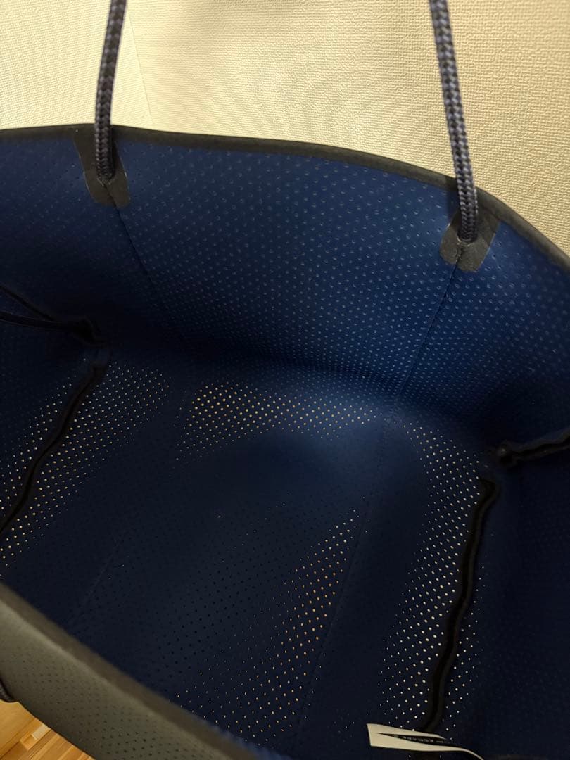 別注STATE OF ESCAPE ロンハーマン　トートバッグ大型　黒×ネイビー