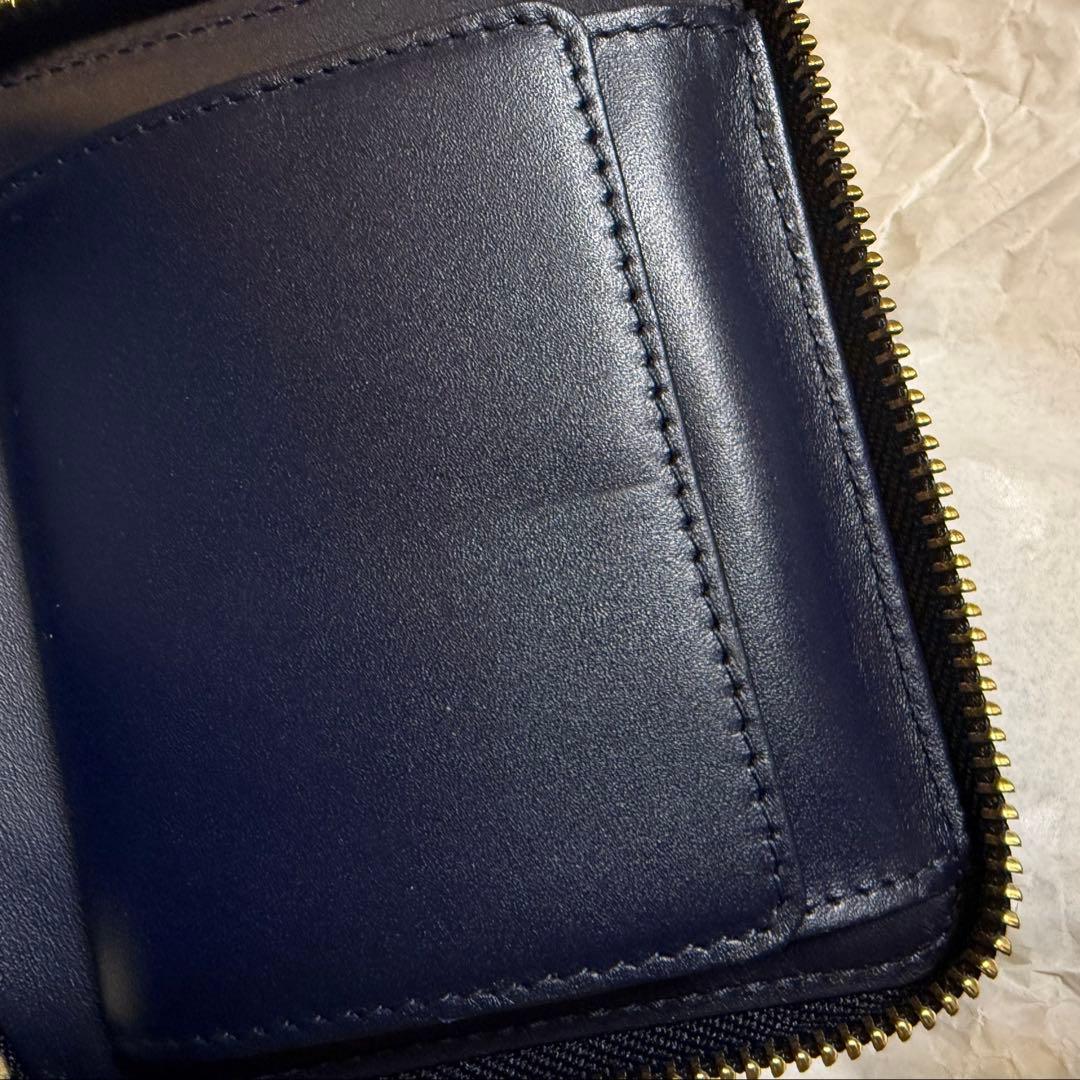 COMME des GARCONS SA2100 NAVY 二つ折り財布