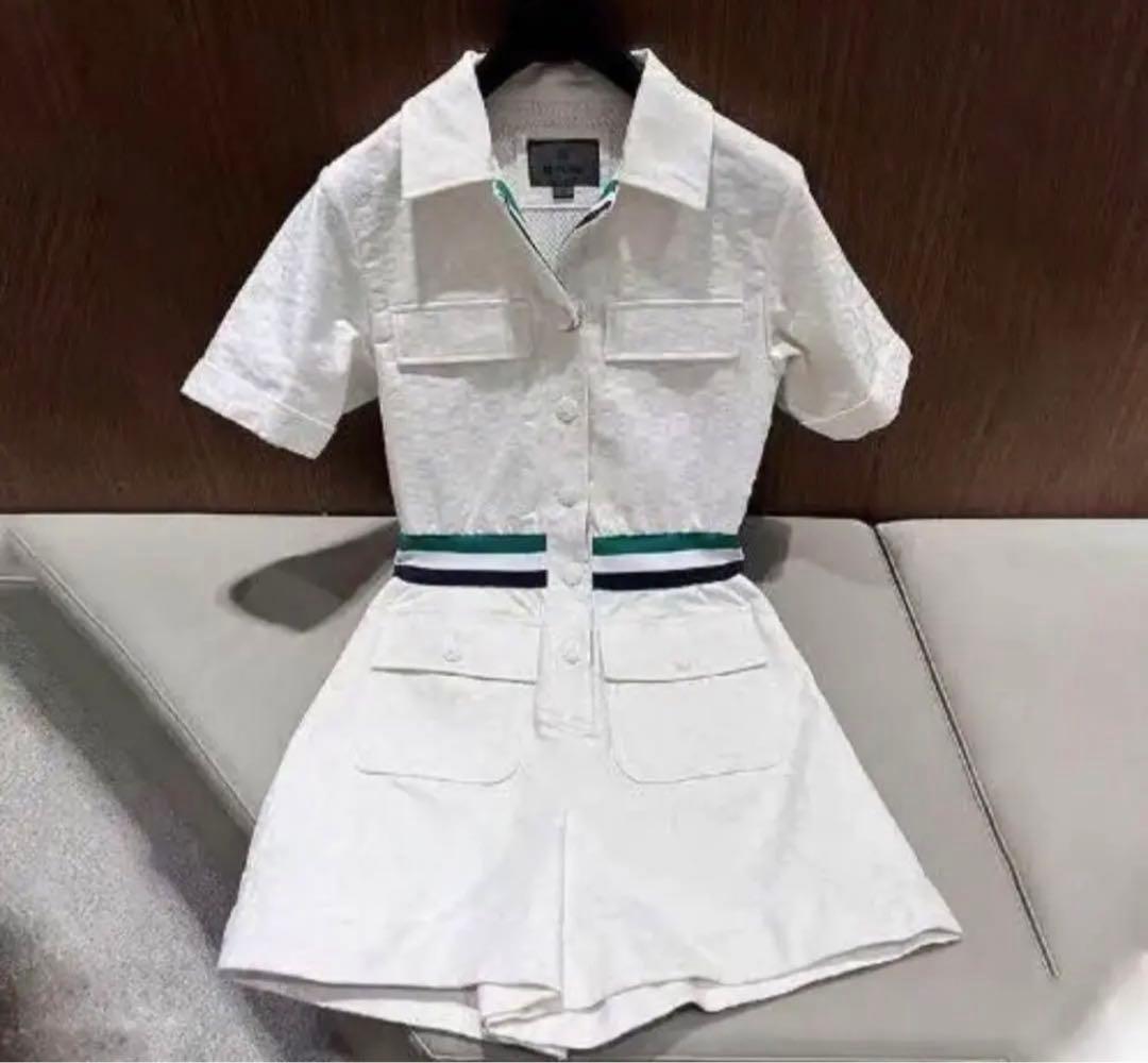 ジーフォア G/FORE ゴルフウェア ロンパース ワンピース レディース 半袖