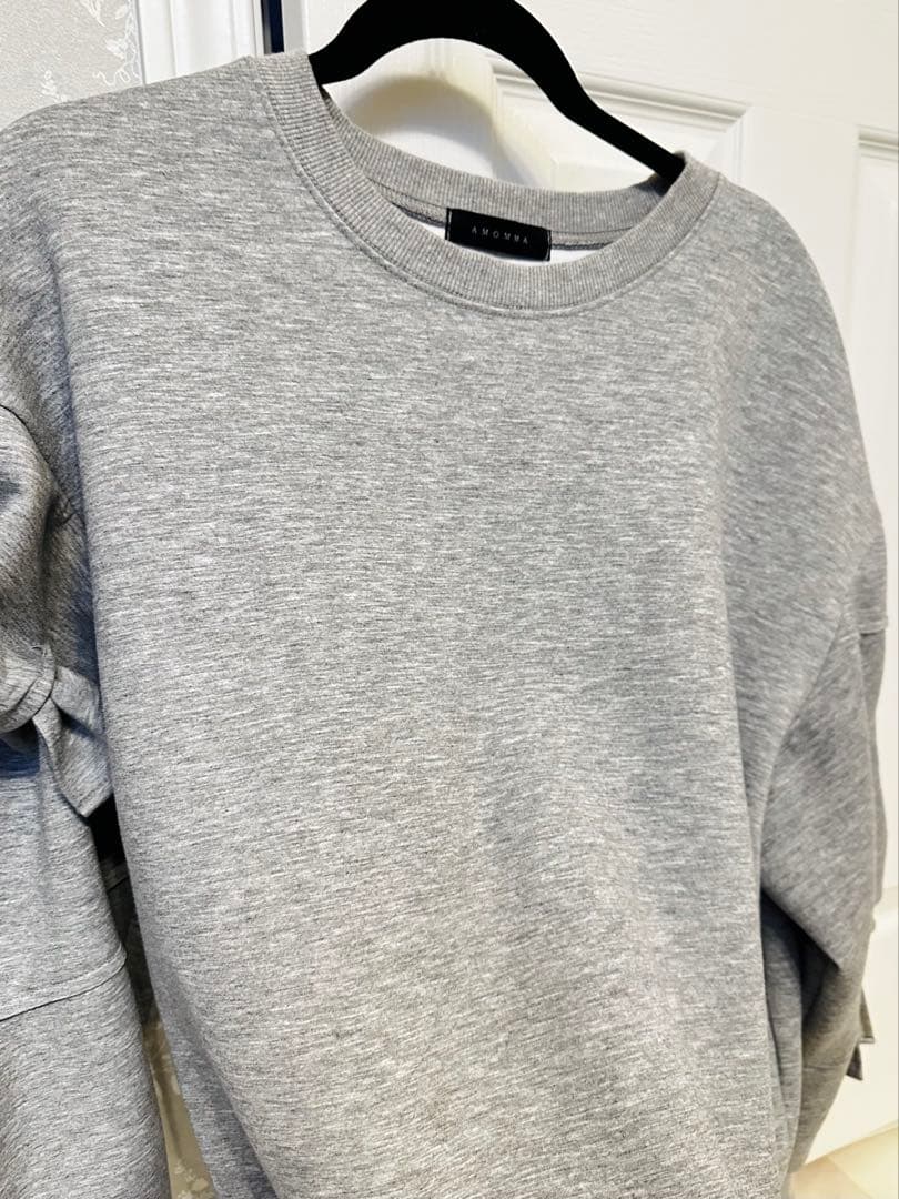 AMOMMA リボン付きグレー スウェット【美品】