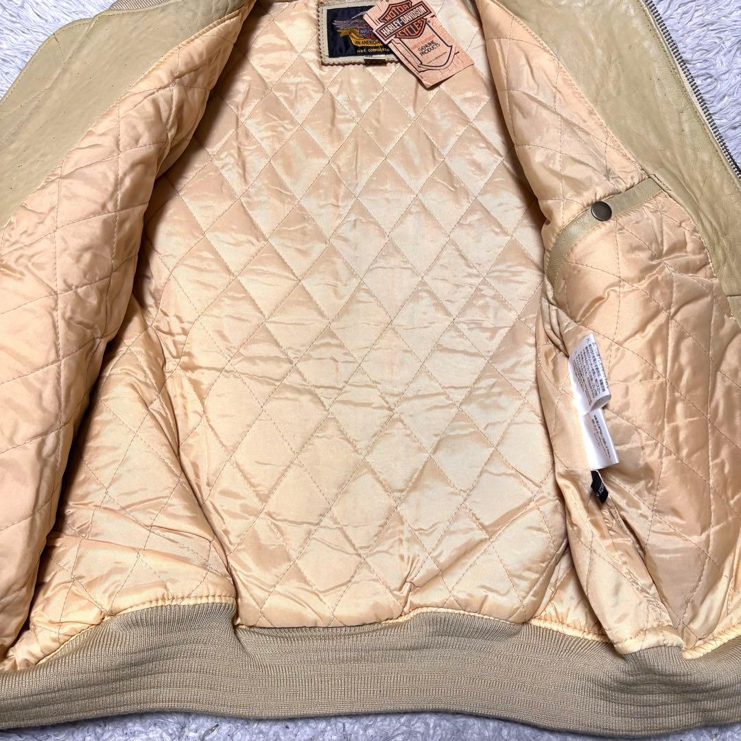 90s 希少 HARLEY DAVIDSON スタジャン バイカラー Lサイズ