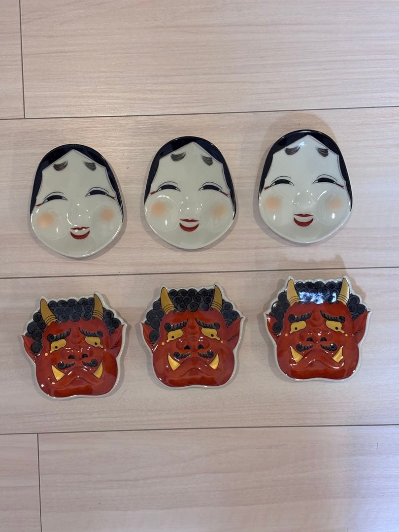 【monet3】有田焼　節分　幸楽窯　泣いた赤鬼　おふくさん