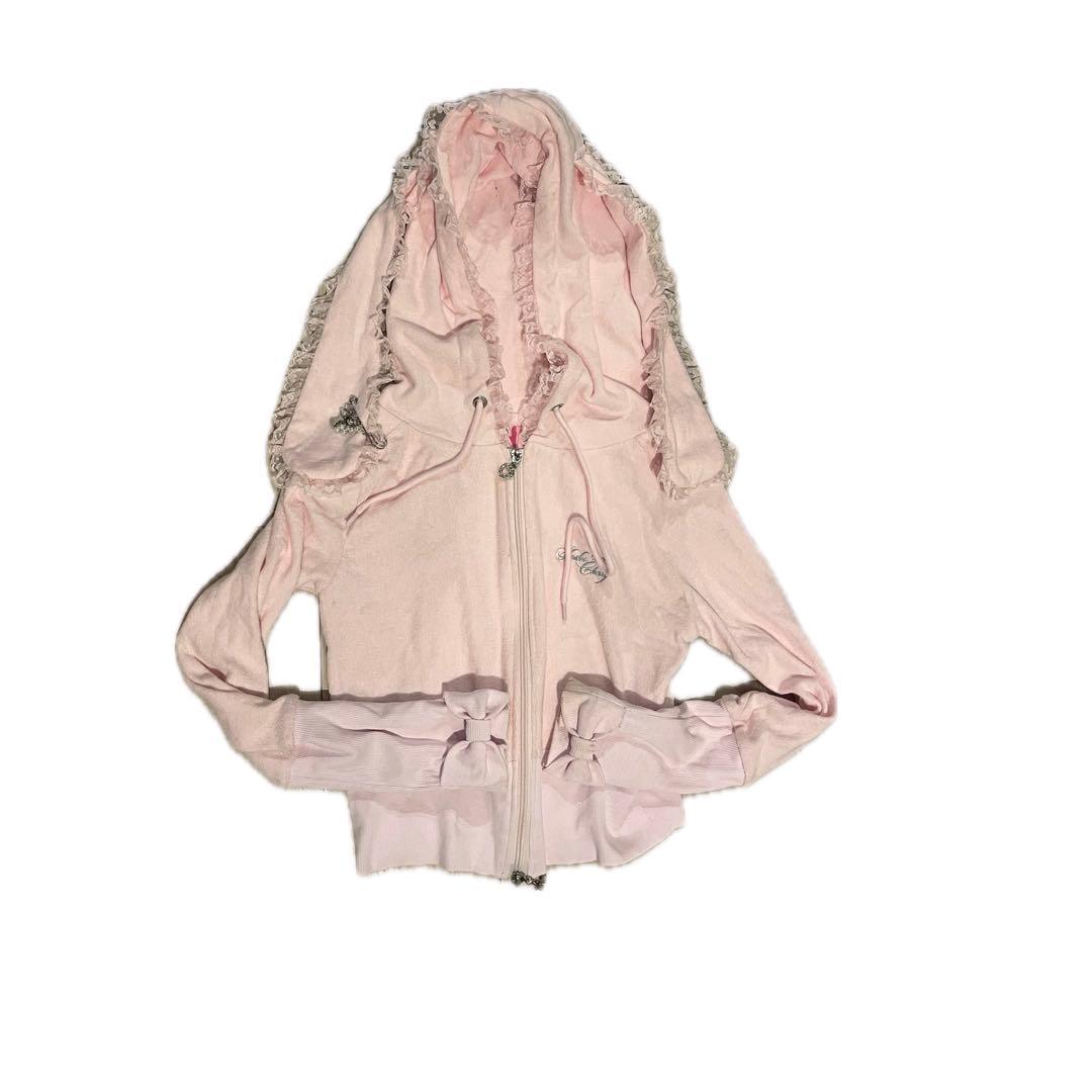 トップス shushucherry Bunny hood 2-way zip-up