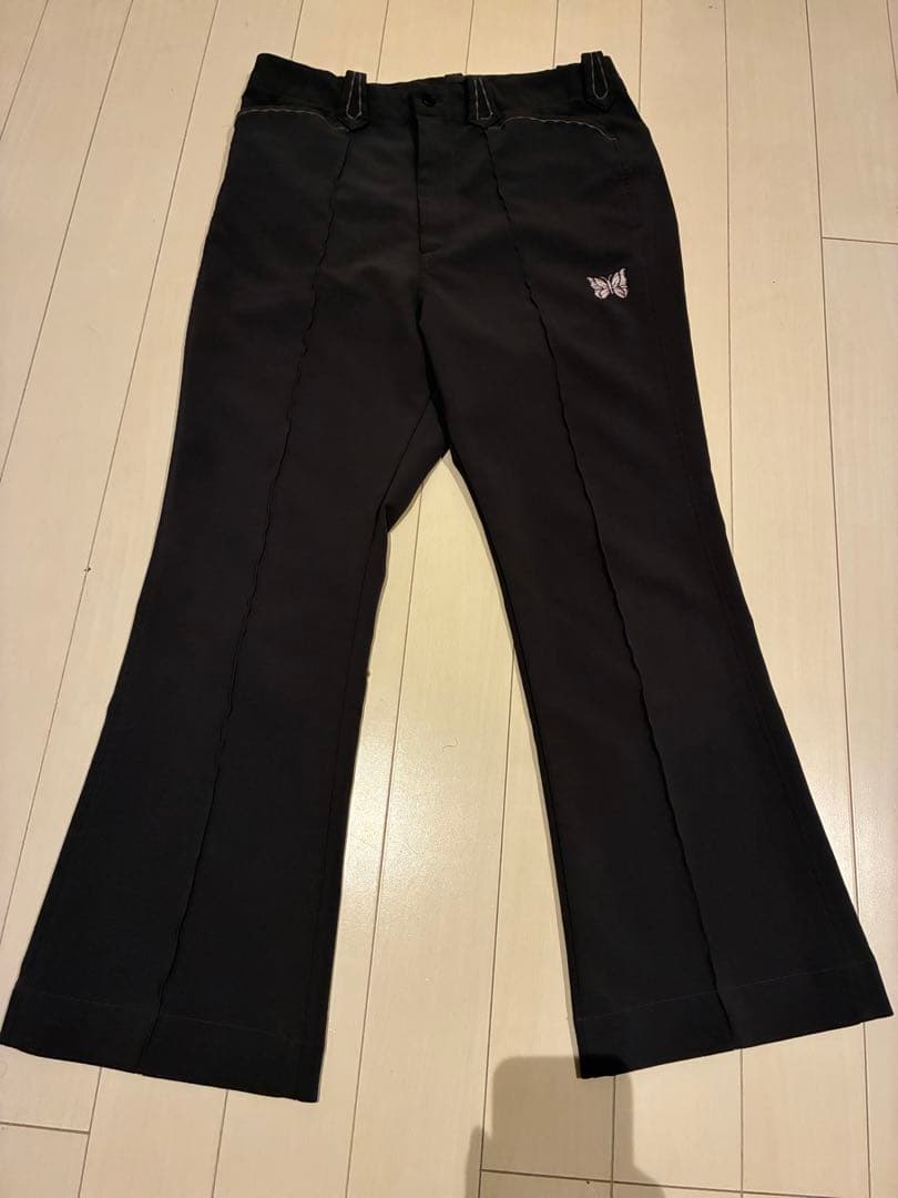 Needles フレアパンツ スラックス トラックパンツ ベルトループ付き