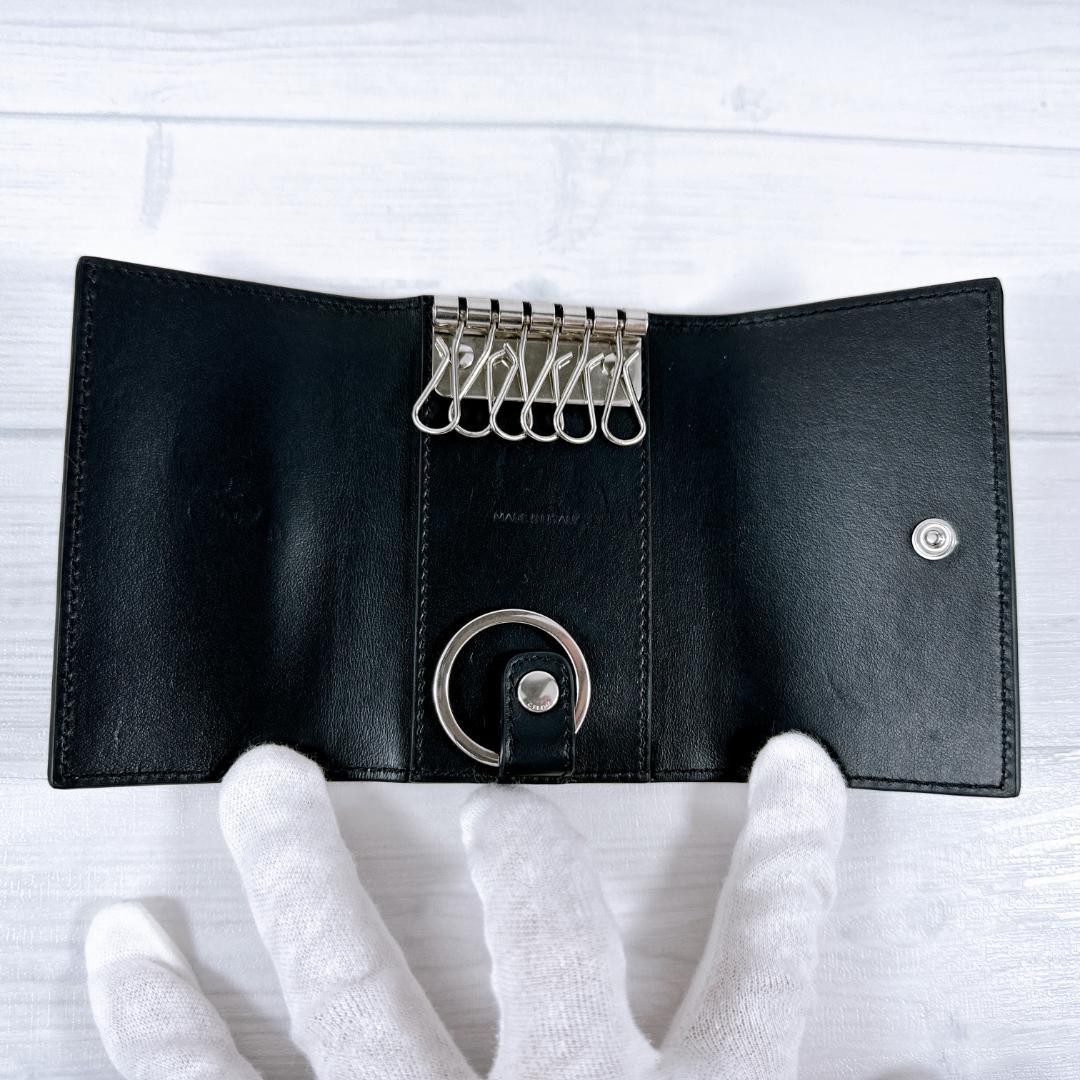 CELINE セリーヌ 6連 レザー キーケース クロコダイル型押しカーフスキン