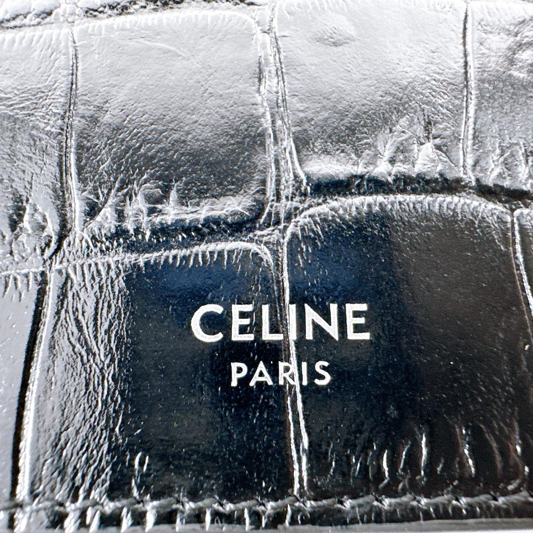 CELINE セリーヌ 6連 レザー キーケース クロコダイル型押しカーフスキン
