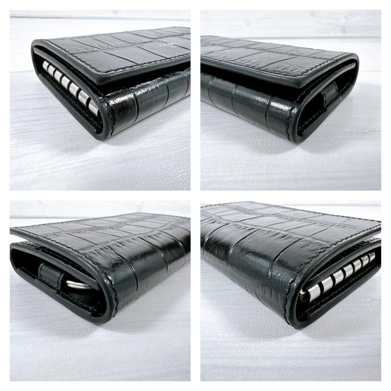 CELINE セリーヌ 6連 レザー キーケース クロコダイル型押しカーフスキン