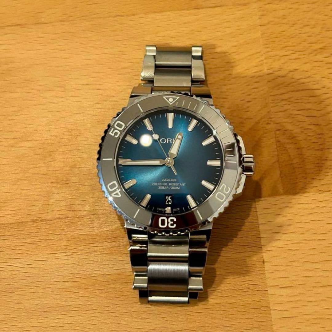 ORIS オリス アクイスデイト 39.5mm ブルー文字盤