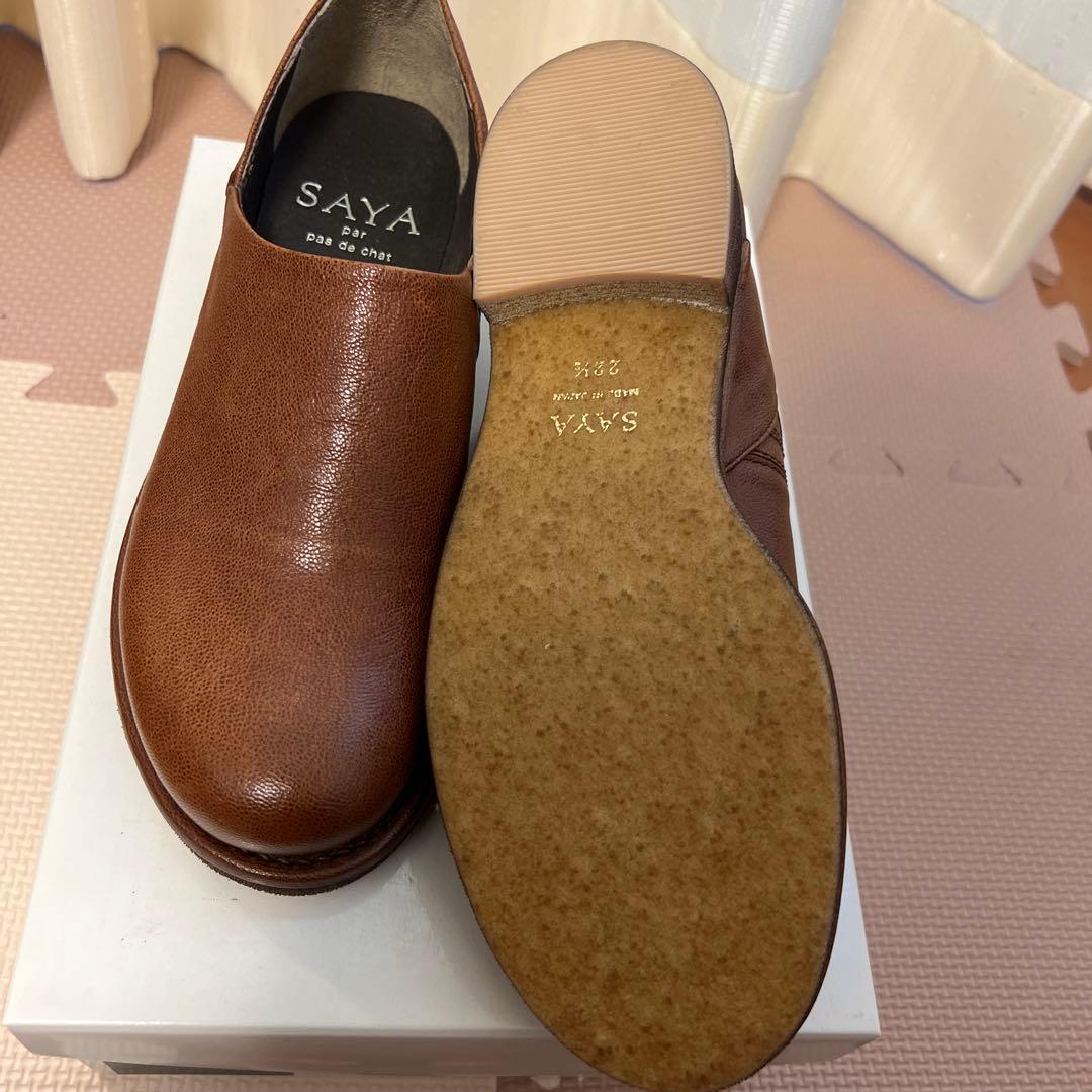 未使用　SAYA ブラウン スリッポン